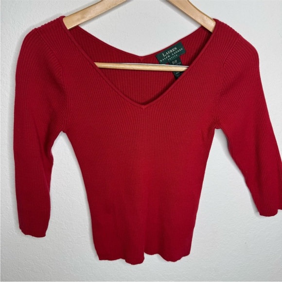 Ralph Lauren 90s Ribbed V-Neck Sweater - Picture 15 of 15